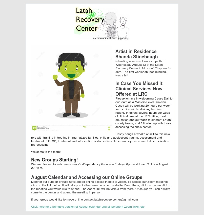 August at the Latah Recovery Center